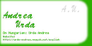 andrea urda business card